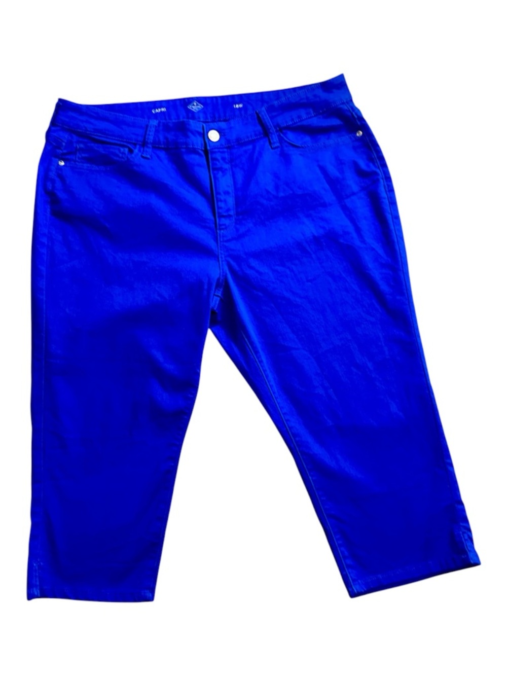 !SALE! Plus size St. John’s Bay Blue Capri Pants 18W High Rise Stretch